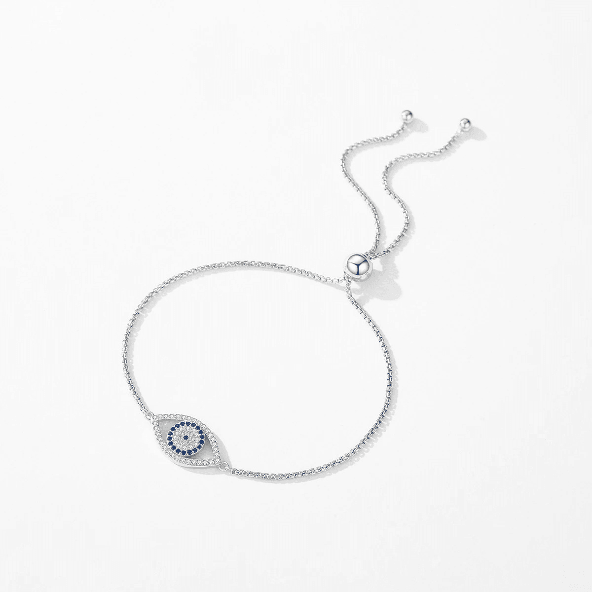 Griechisches Auge Zirkonia Armband Silber