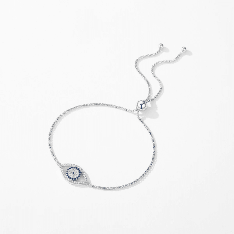 Griechisches Auge Zirkonia Armband Silber