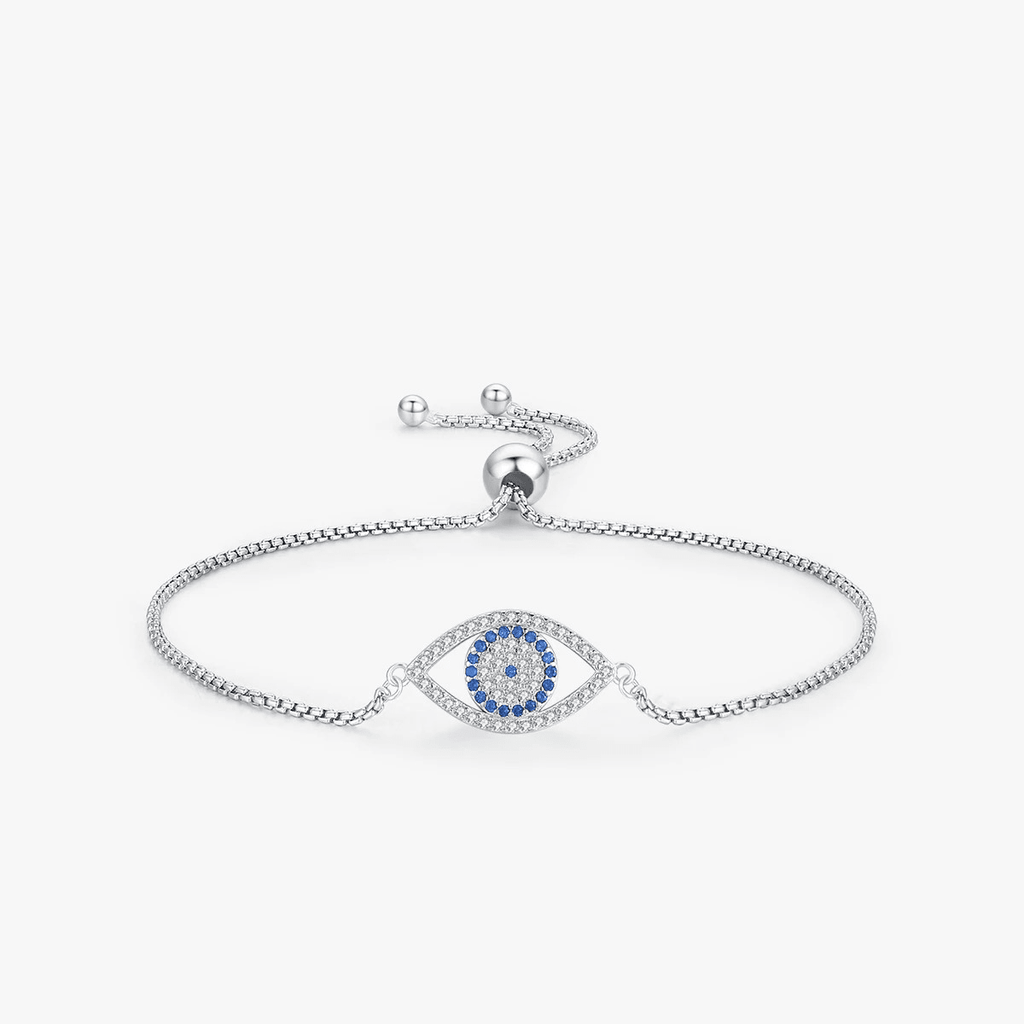 Griechisches Auge Zirkonia Armband Silber
