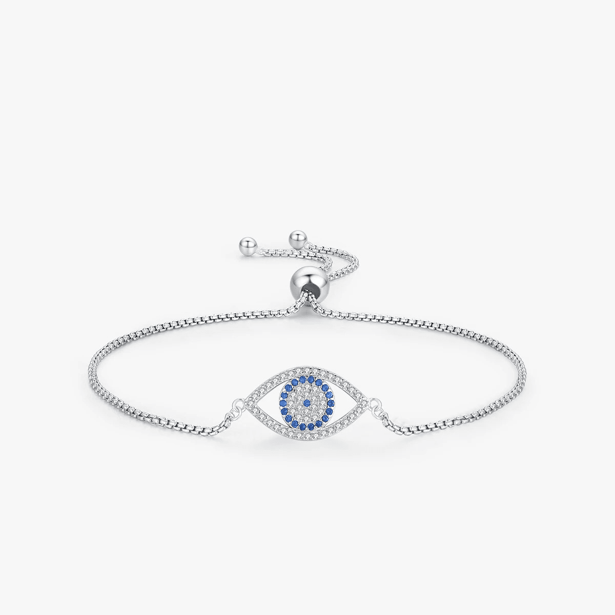 Griechisches Auge Zirkonia Armband Silber
