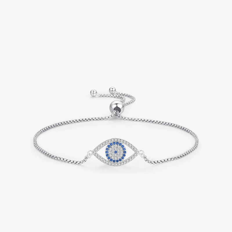 Griechisches Auge Zirkonia Armband Silber