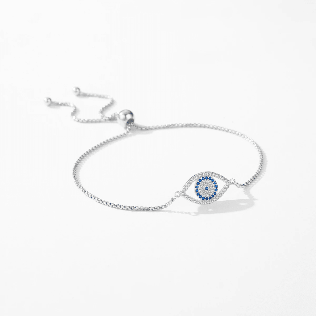 Griechisches Auge Zirkonia Armband Silber