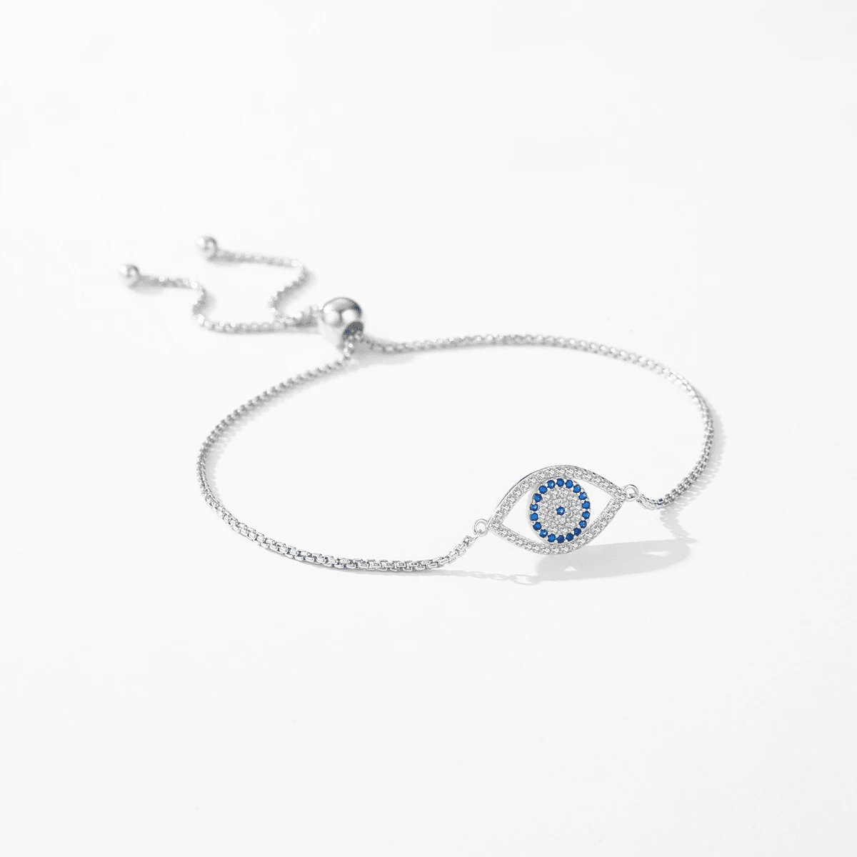 Griechisches Auge Zirkonia Armband Silber