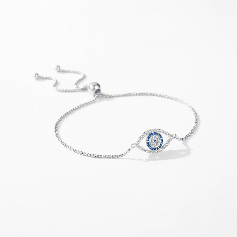 Griechisches Auge Zirkonia Armband Silber