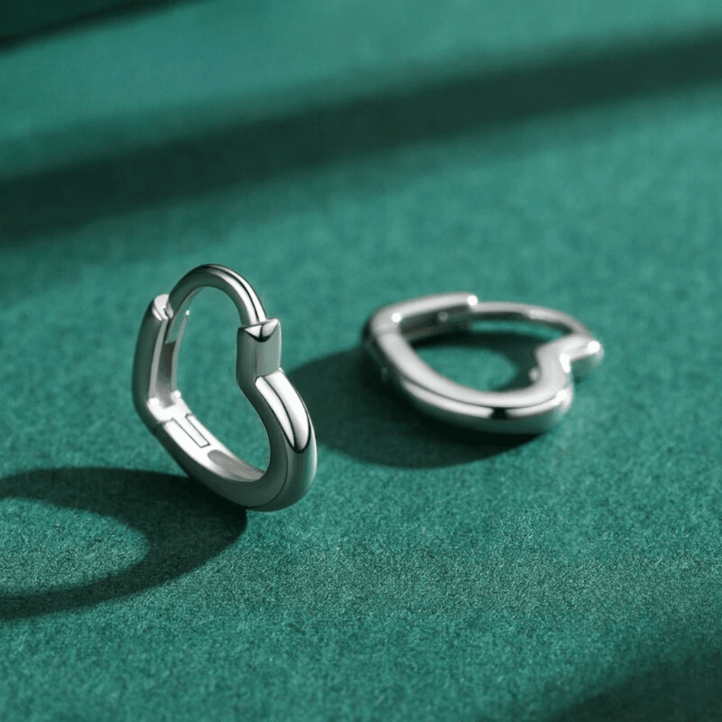 Elegante Herz Creolen