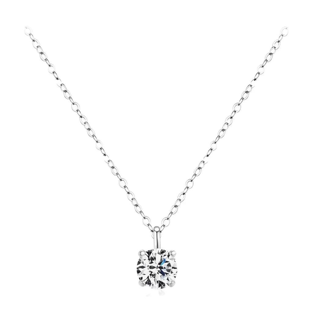 Elegante Halskette mit funkelndem Moissanit-Anhänger
