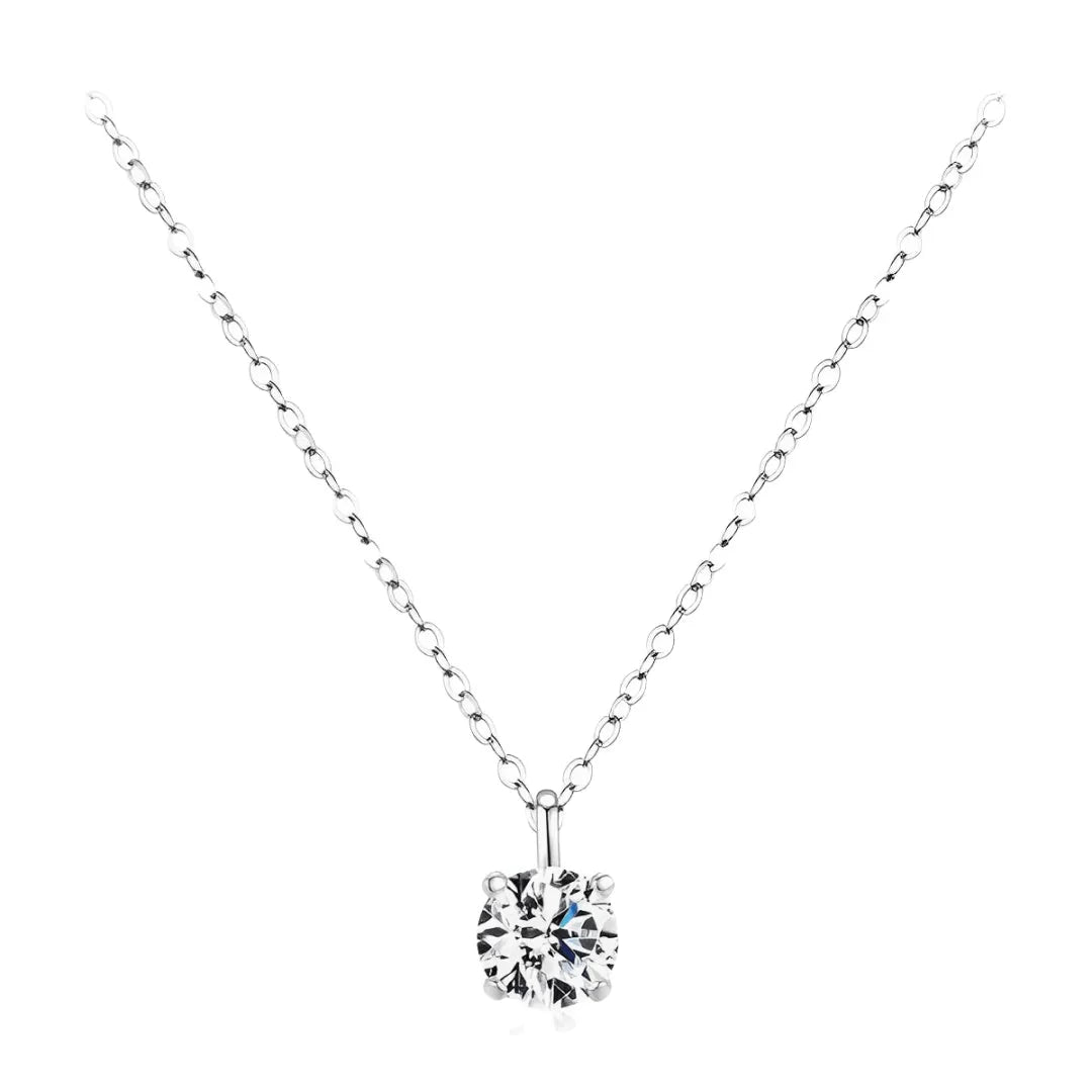 Elegante Halskette mit funkelndem Moissanit-Anhänger
