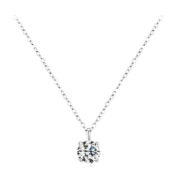 Elegante Halskette mit funkelndem Moissanit-Anhänger