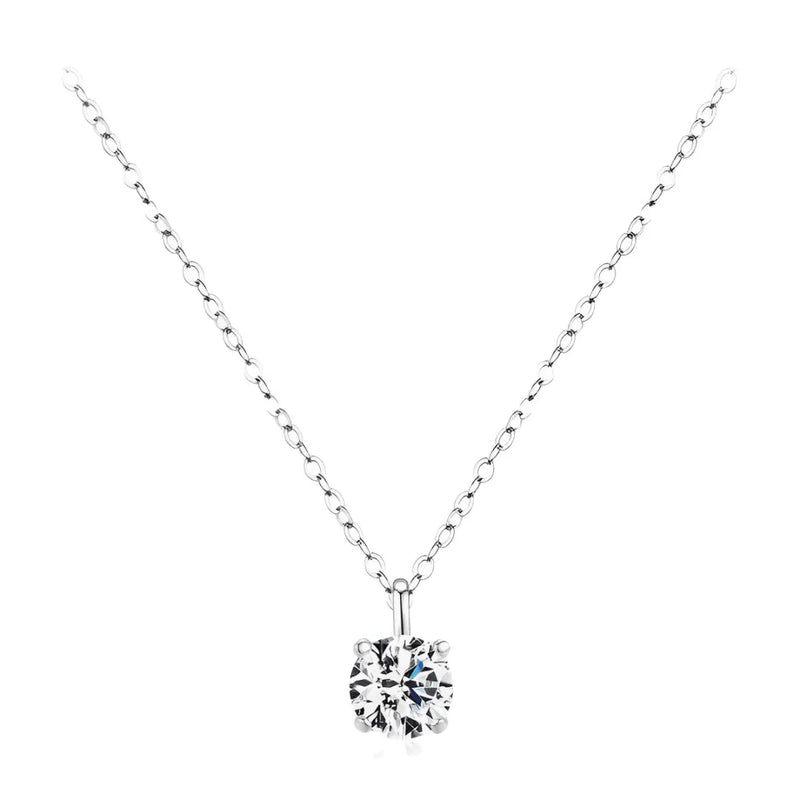 Elegante Halskette mit funkelndem Moissanit-Anhänger