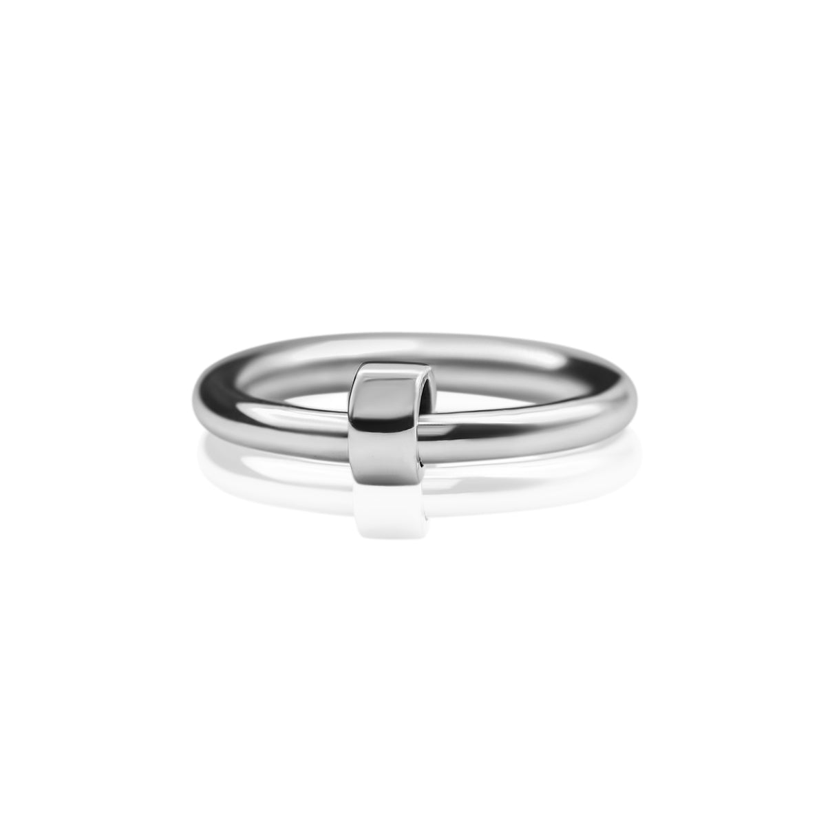 Ella - 925 Silberring mit kleinem Silberspinner