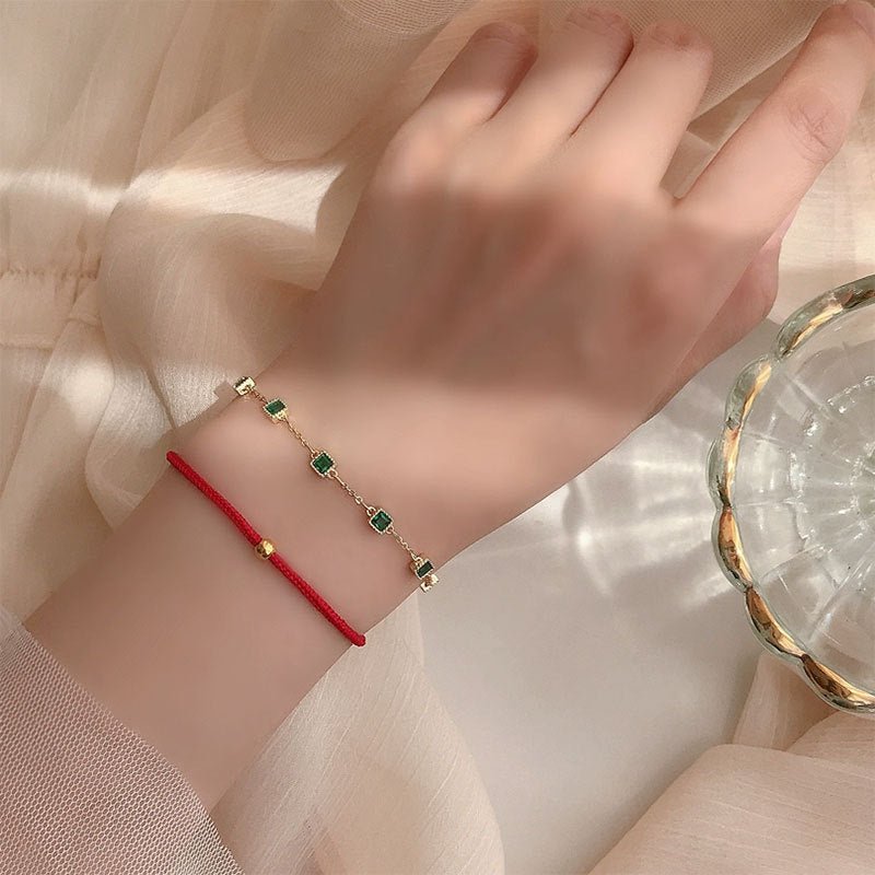 Smaragdarmband (massives Silber) - 3 Stile