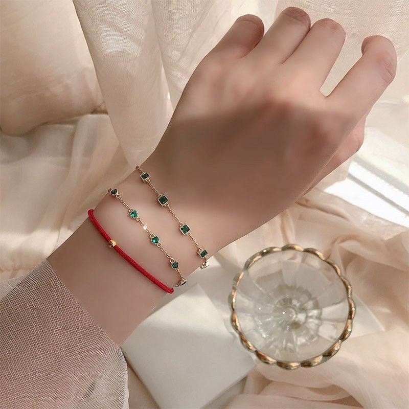 Smaragdarmband (massives Silber) - 3 Stile