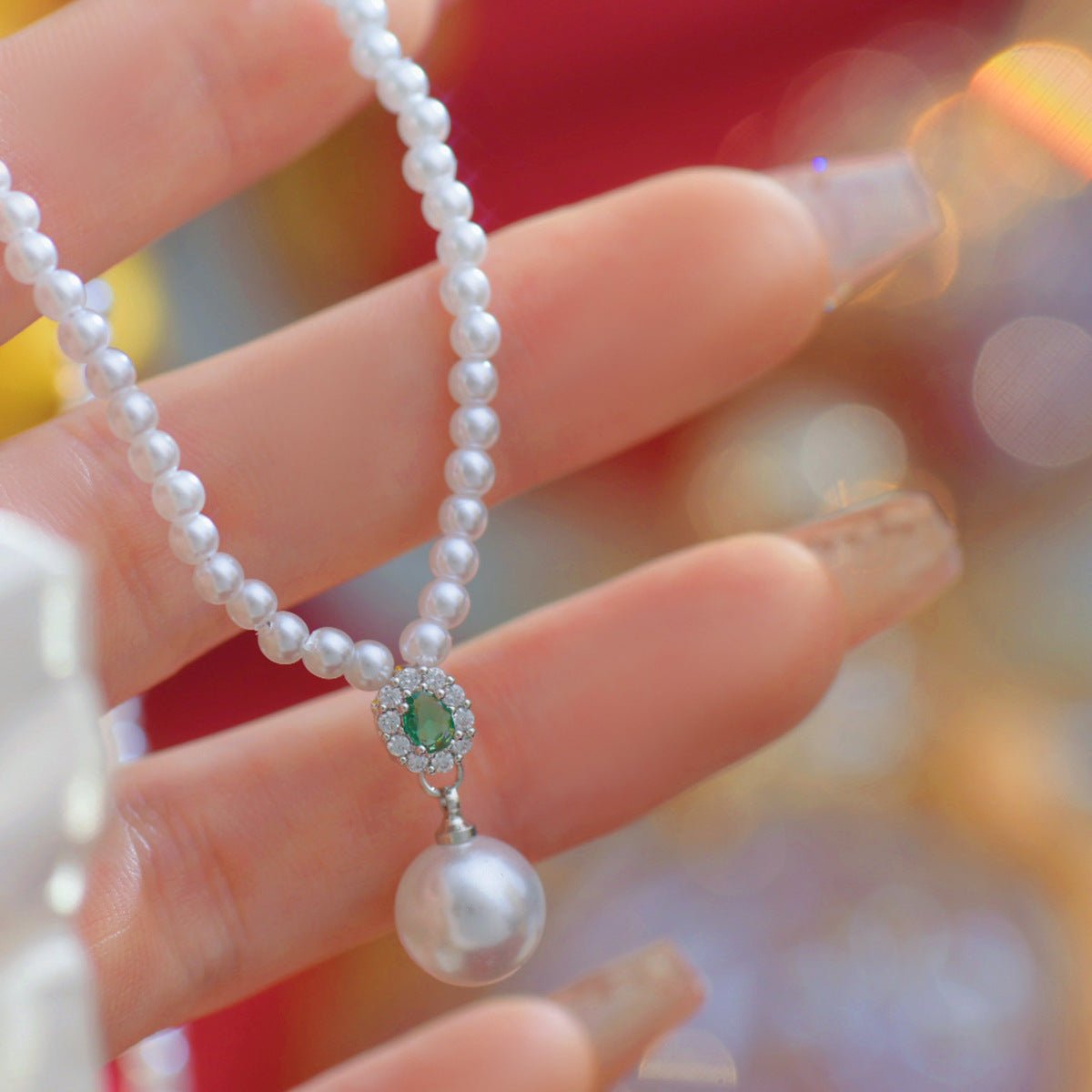 Smaragd Perlenkette