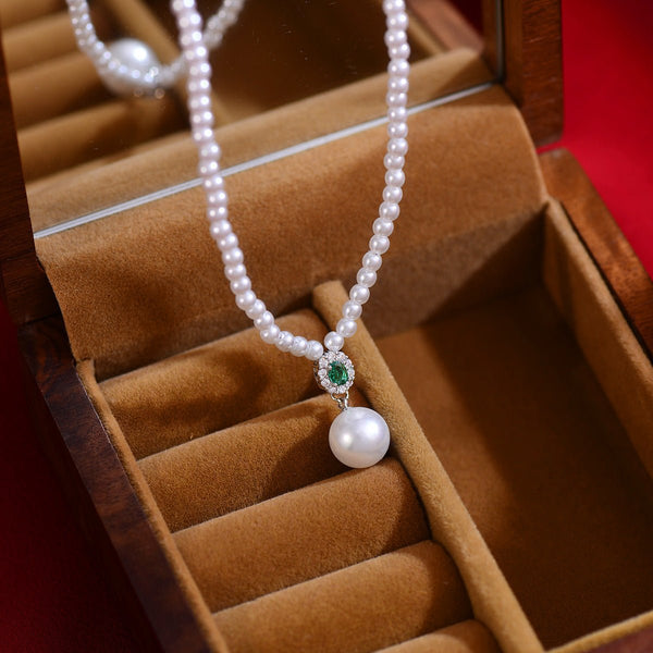 Smaragd Perlenkette