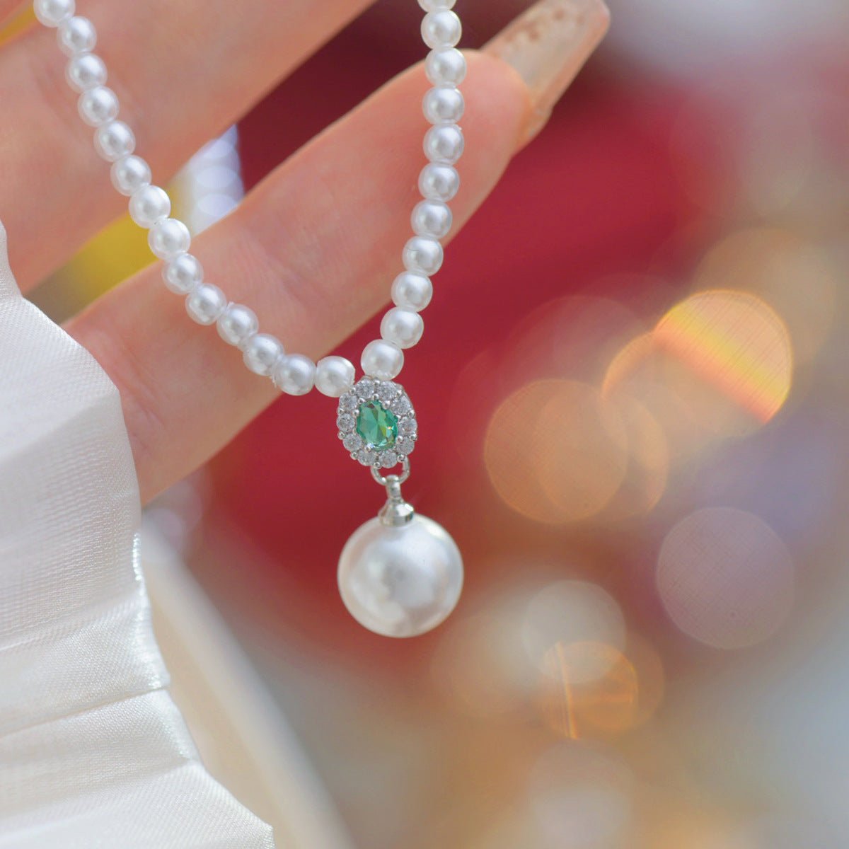 Smaragd Perlenkette