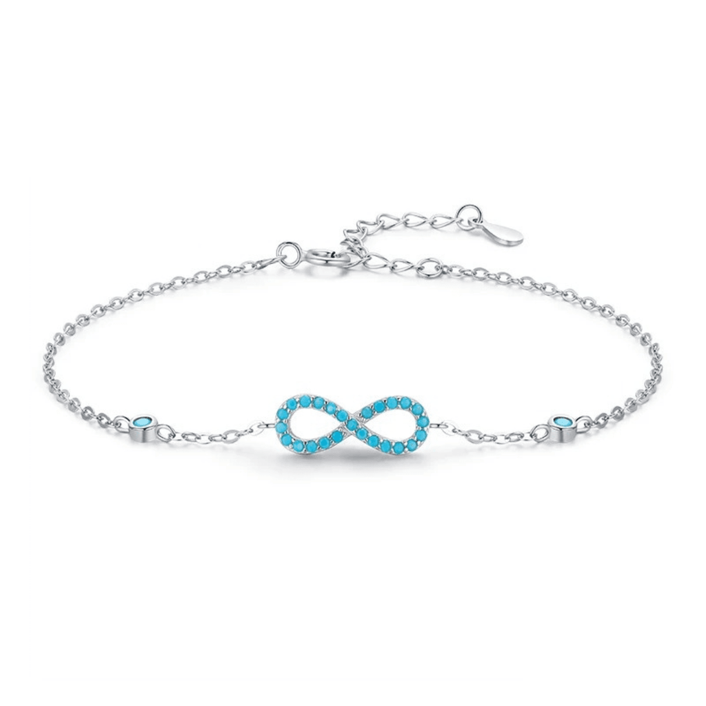 Ewiges Azur-Armband mit Unendlichkeitssymbol