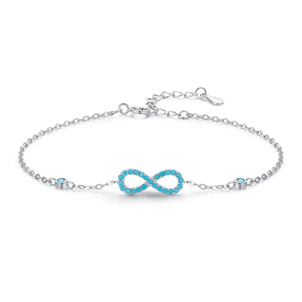 Ewiges Azur-Armband mit Unendlichkeitssymbol