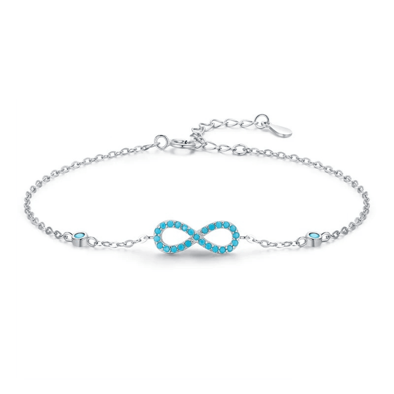 Ewiges Azur-Armband mit Unendlichkeitssymbol