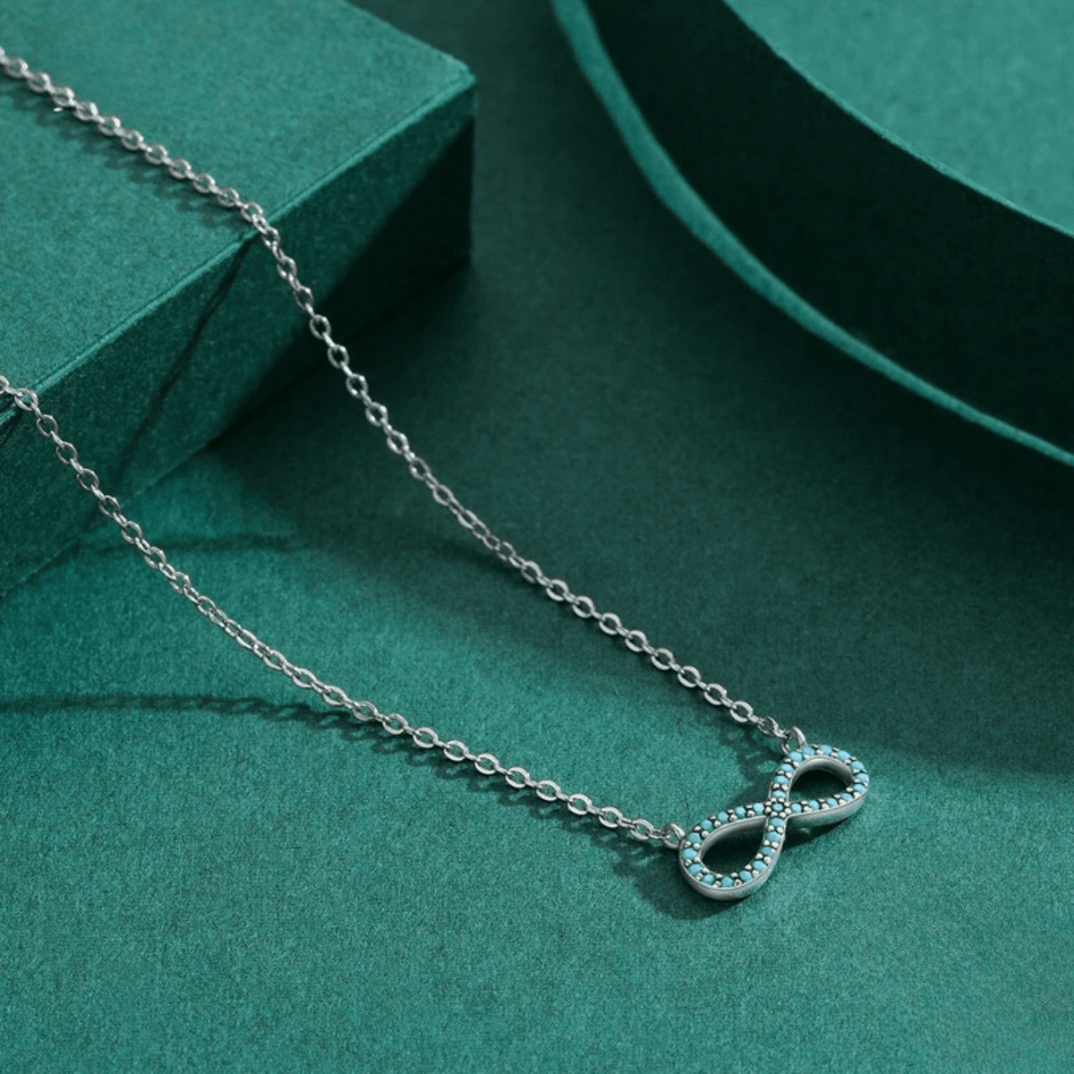 Ewige Halskette - Ewige türkisfarbene Funkenhalskette