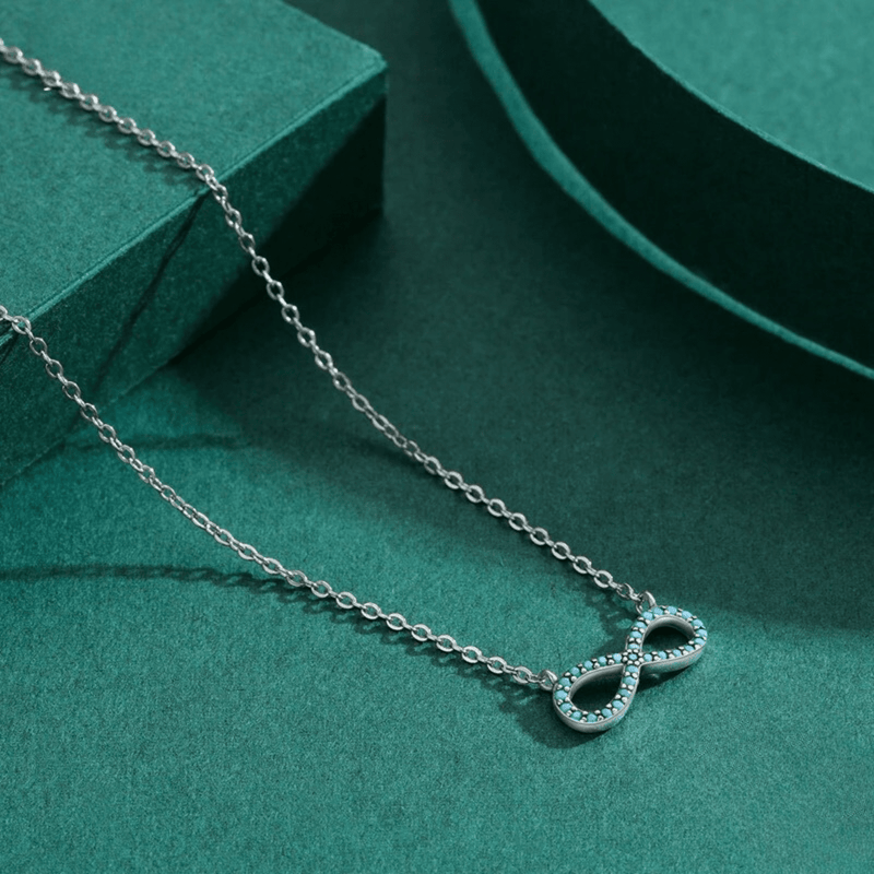 Ewige Halskette - Ewige türkisfarbene Funkenhalskette