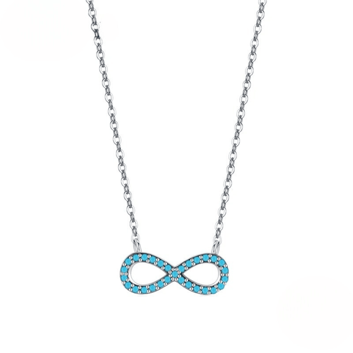 Ewige Halskette - Ewige türkisfarbene Funkenhalskette