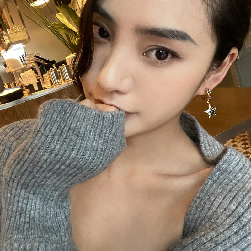 Ausgefallene Creolen „Magic Girl“ mit bunten Strasssteinen