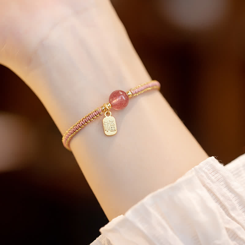 Carmiora rotes Achat-Jade-Lotus-Selbstvertrauen, ruhiges Schnurarmband