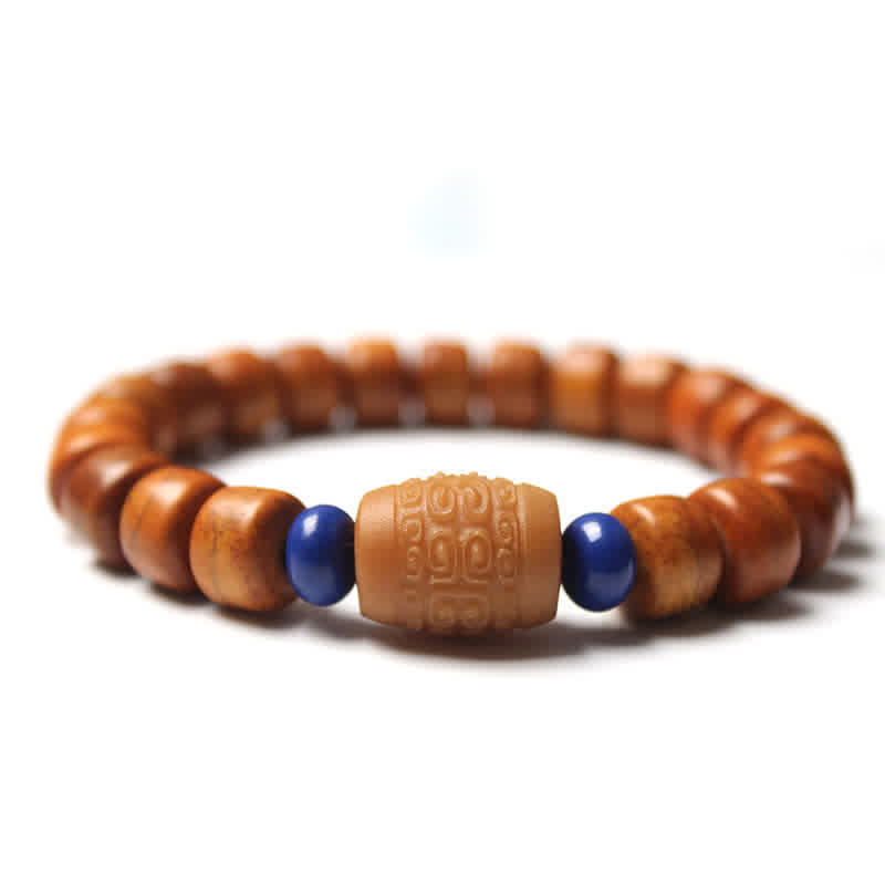 Carmiora tibetisches Yak-Knochen-Armband Om Mani Padme Hum