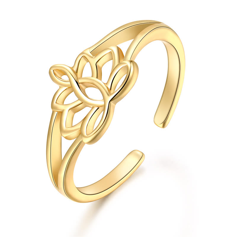 Carmiora Natürlicher Lotus-Symbol-Erleuchtungsring