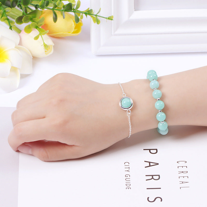 Carmiora Sun Stone Erdbeerquarz Kristall Positives Armband