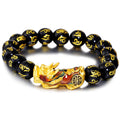 Carmiora FengShui PiXiu Obsidian Om Mani Padme Hum Reichtumsarmband