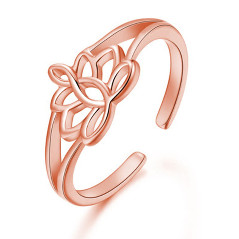 Carmiora Natürlicher Lotus-Symbol-Erleuchtungsring