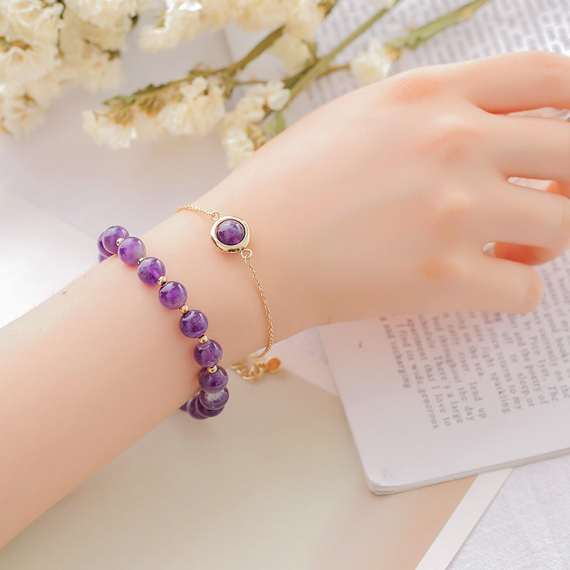 Carmiora Sun Stone Erdbeerquarz Kristall Positives Armband
