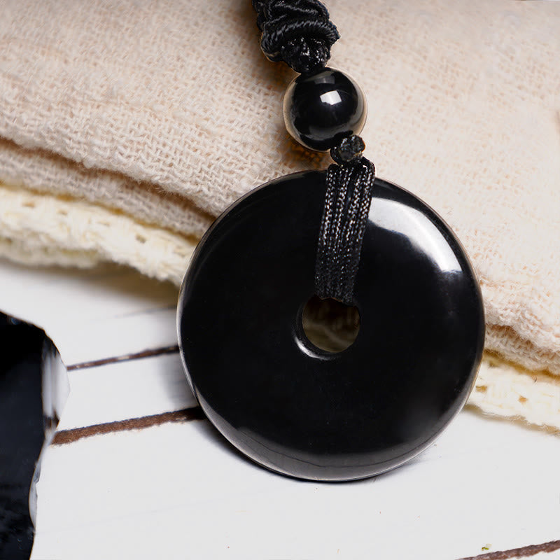 Carmiora Glücksmünzen-Anhänger, Heilkristall-Edelstein-Halskette