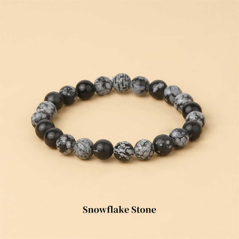 Carmiora Naturstein-Quarz-Heilperlen-Armband