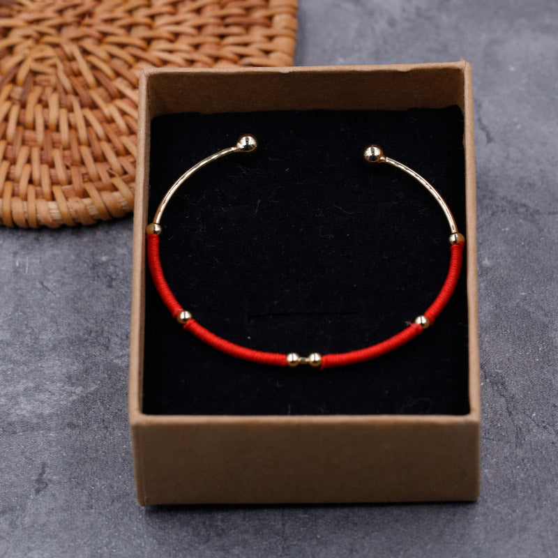 Carmiora Red String Blessing Protection Manschettenarmband