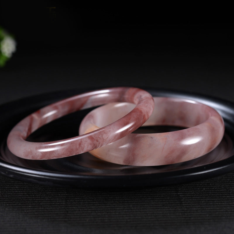 Carmiora Lila Jade Glücksschutzarmband Armreif