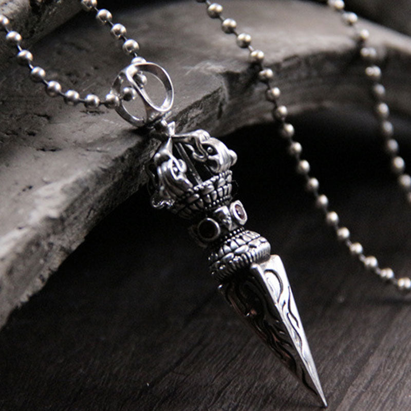 Carmiora 925 Sterling Silber Vajra spirituelle Kraft Halskette Anhänger