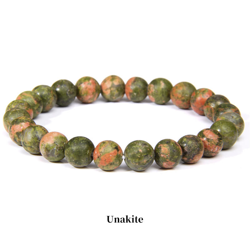 Carmiora Naturstein-Quarz-Heilperlen-Armband