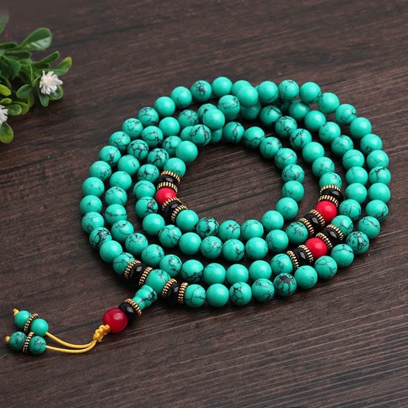 Carmiora tibetisches türkisfarbenes Heil-Mala-Armband