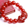 Carmiora Roter Achat Lucky Pixiu Reichtum Glücksarmband