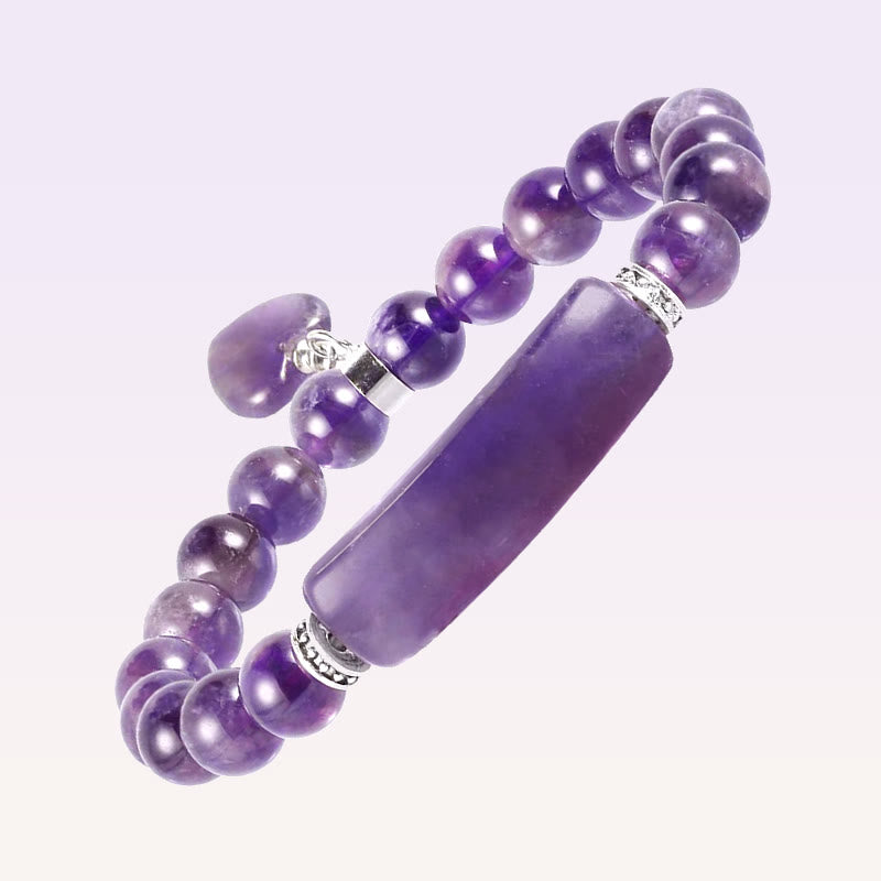 Carmiora natürliches Quarz-Liebes-Herz-Heilperlen-Armband