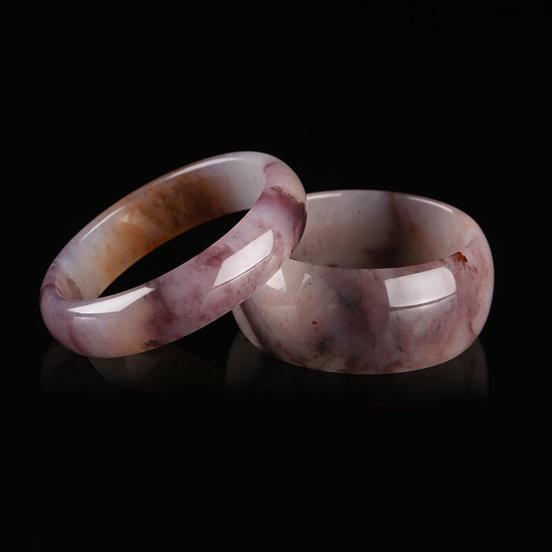 Carmiora Lila Jade Glücksschutzarmband Armreif