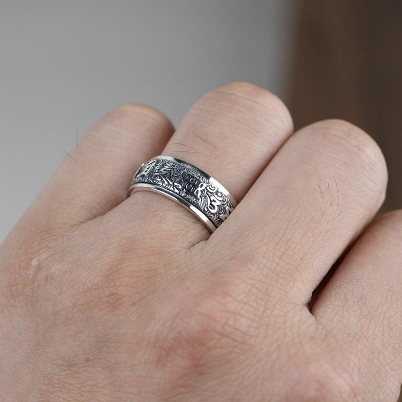 Fei Buddhismus Schrift Spinner Ring