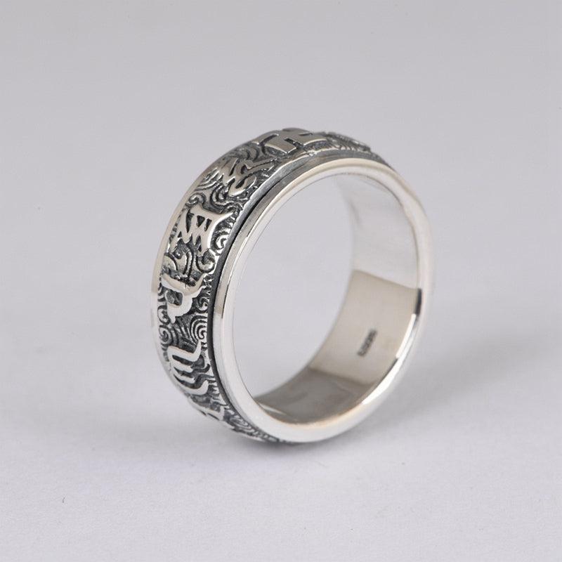 Fei Buddhismus Schrift Spinner Ring