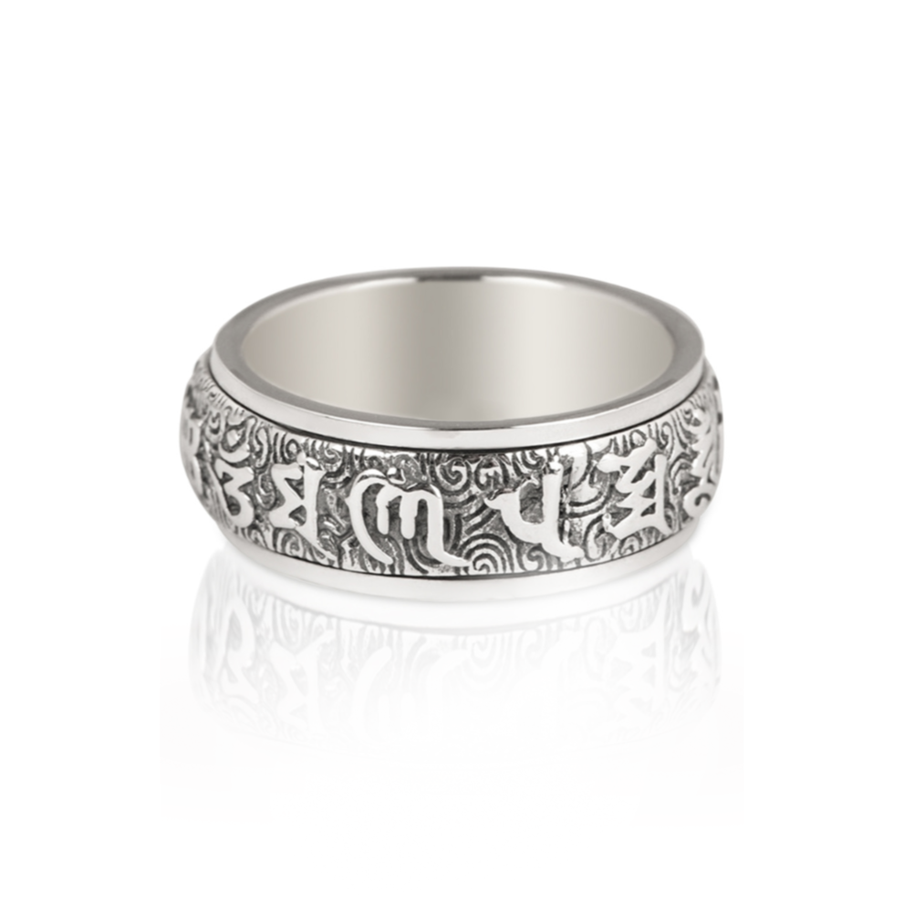 Fei Buddhismus Schrift Spinner Ring