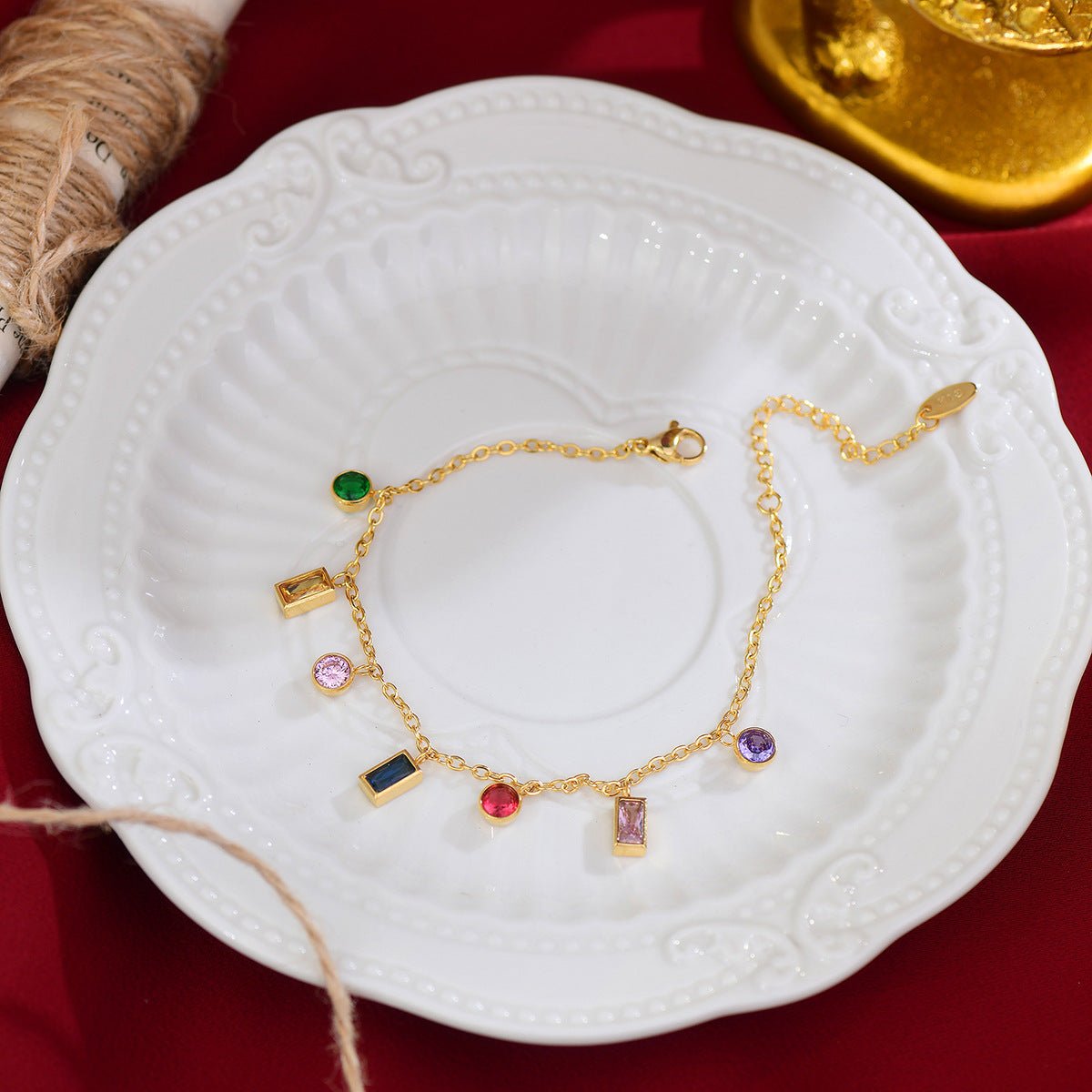 Festliche Edelsteinkollektion (Halskette/Armband)