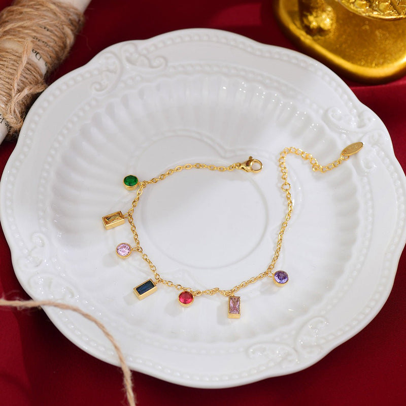 Festliche Edelsteinkollektion (Halskette/Armband)