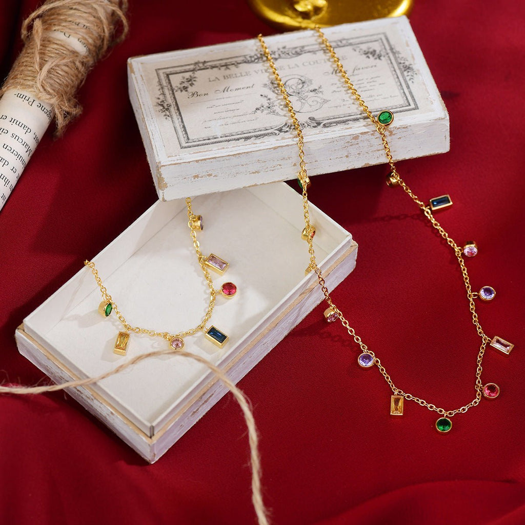 Festliche Edelsteinkollektion (Halskette/Armband)