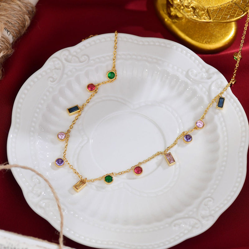 Festliche Edelsteinkollektion (Halskette/Armband)